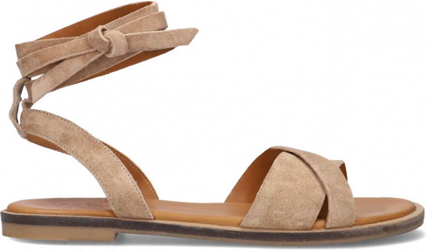 VIA VAI Sandalen Dames Harita Zen Maat: 39 Materiaal: Suède Kleur: Beige