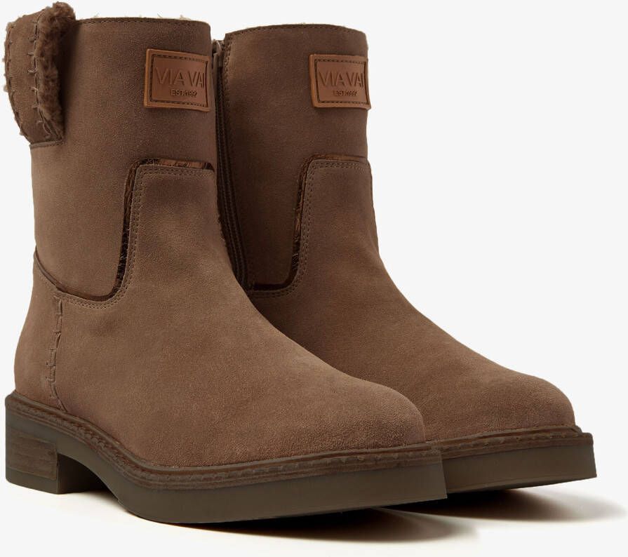 VIA VAI Enkelboots Dames Bellamy Yasmin Maat: 37 Materiaal: Suède Kleur: Bruin
