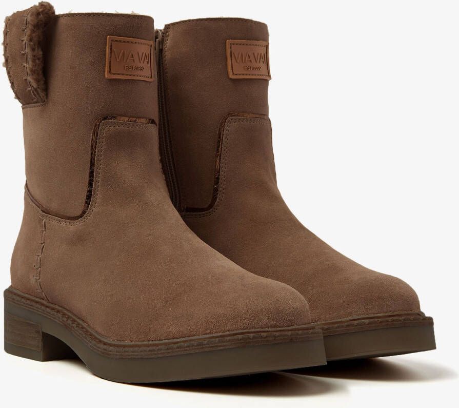 VIA VAI Enkelboots Dames Bellamy Yasmin Maat: 39 Materiaal: Suède Kleur: Bruin