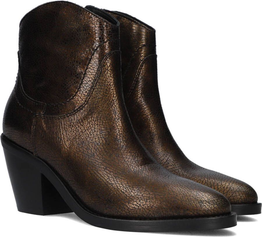 VIA VAI Enkellaarsjes Dames Mara Denver Maat: 37 Materiaal: Leer Kleur: Brons