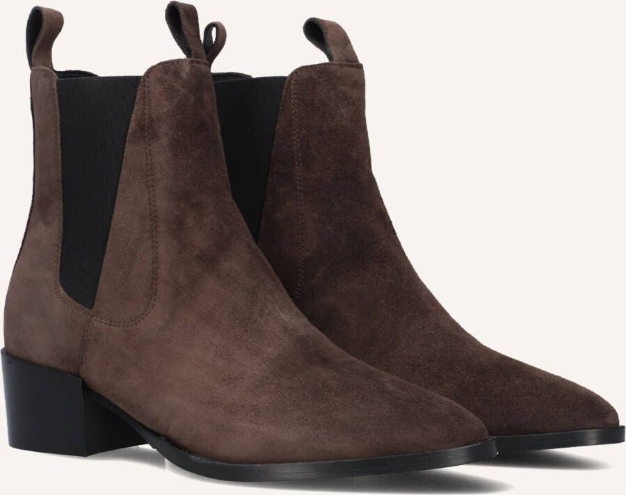 VIA VAI Enkellaarsjes Dames Rose Andrew Maat: 38 Materiaal: Suède Kleur: Bruin