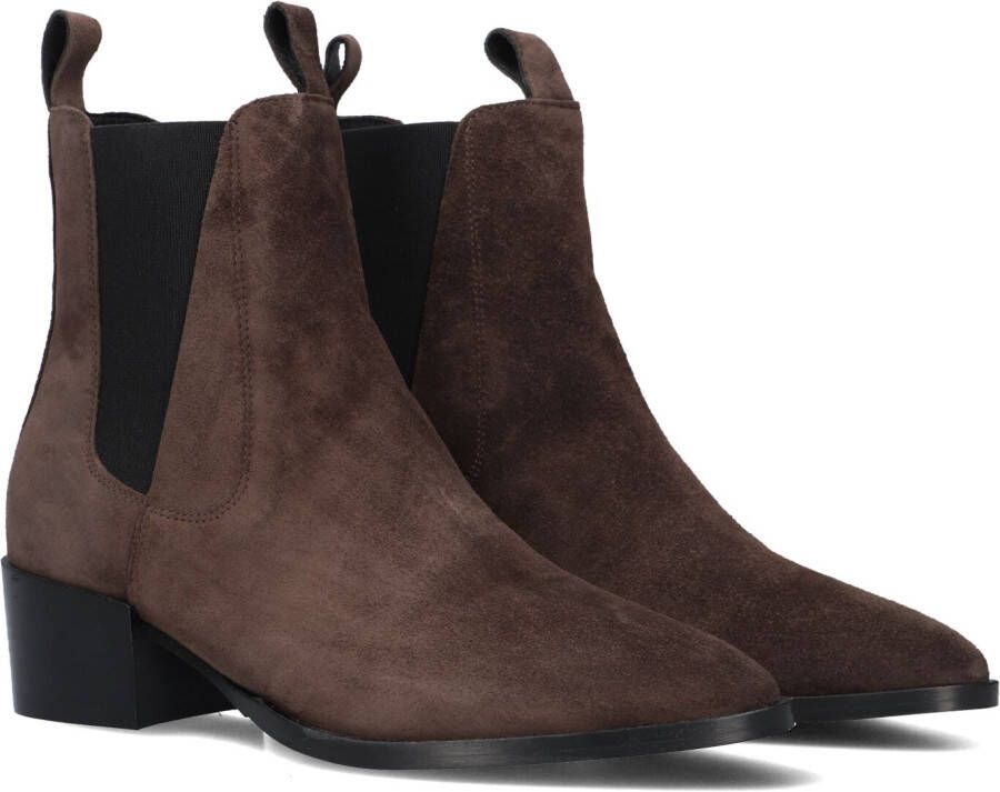 VIA VAI Enkellaarsjes Dames Rose Andrew Maat: 37 Materiaal: Suède Kleur: Bruin