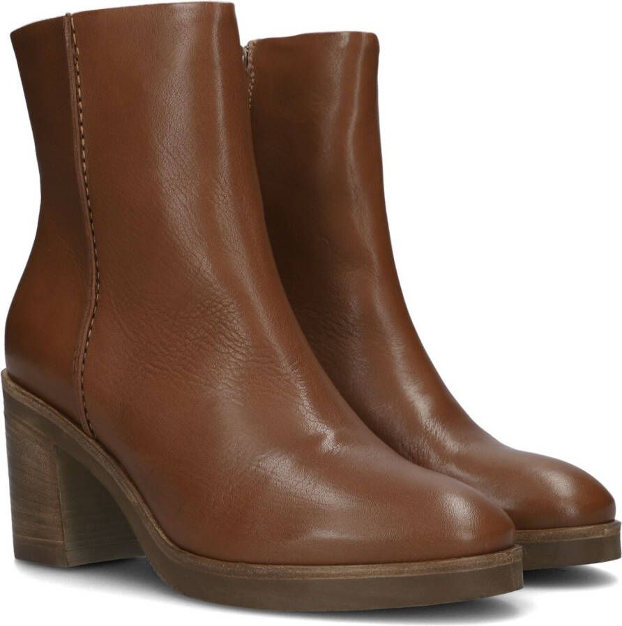 VIA VAI Enkellaarsjes Dames Taara Maat: 40 Materiaal: Leer Kleur: Bruin