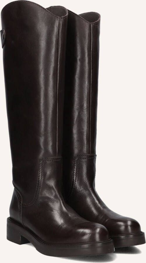 VIA VAI Hoge Laarzen Dames Lucia Rumi Maat: 42 Materiaal: Leer Kleur: Bruin