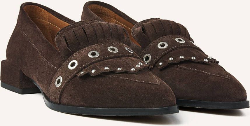 VIA VAI Loafers Dames Jazz Emily Maat: 39 5 Materiaal: Suède Kleur: Bruin