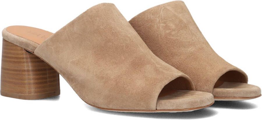 VIA VAI Muiltjes Dames Polly Maat: 36 Materiaal: Suède Kleur: Bruin