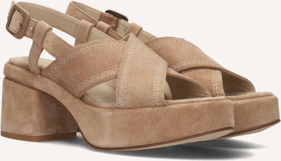 VIA VAI Sandalen Dames Elia Paisley Maat: 36 Materiaal: Suède Kleur: Bruin