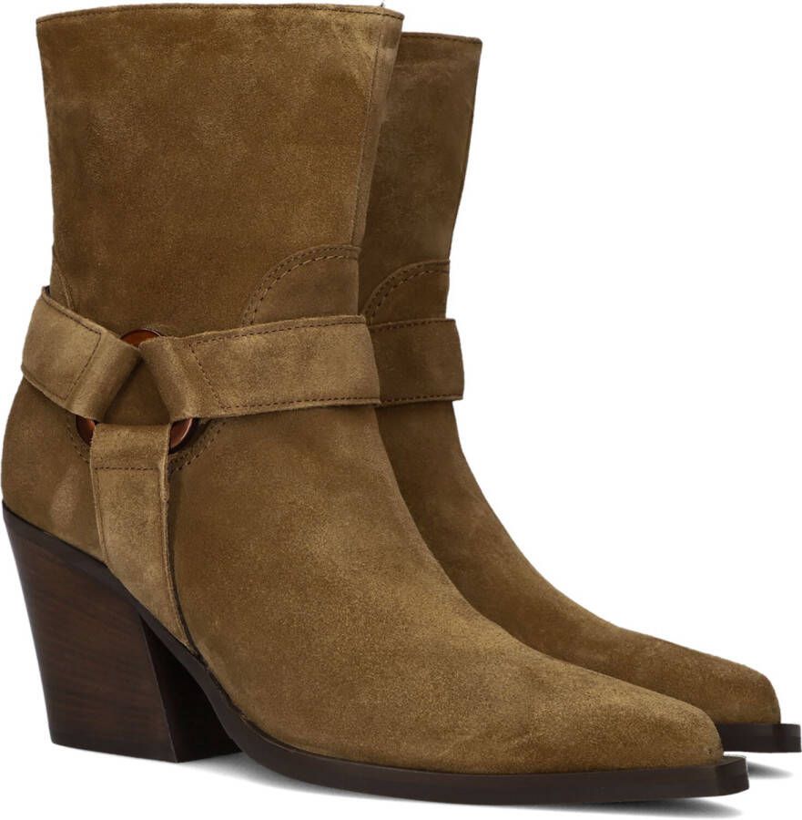 VIA VAI Enkellaarsjes Dames Gioia Fall Maat: 41 Materiaal: Suède Kleur: Camel