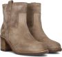 VIA VAI Flo Hayes Sierra Roccia Beige Suede Enkellaars met hak Dames - Thumbnail 1