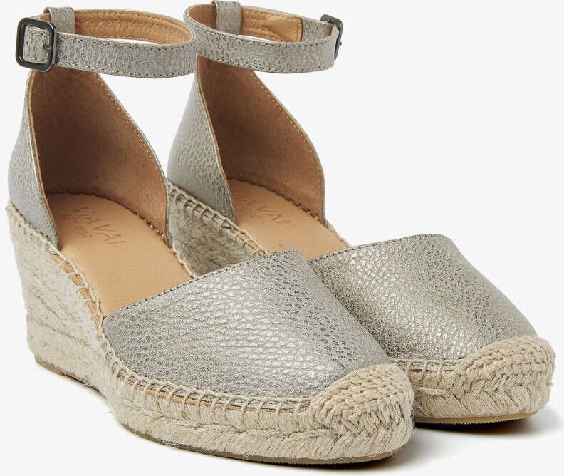 VIA VAI Dames Flora Braid Maat: 36 Materiaal: Leer Kleur: Grijs
