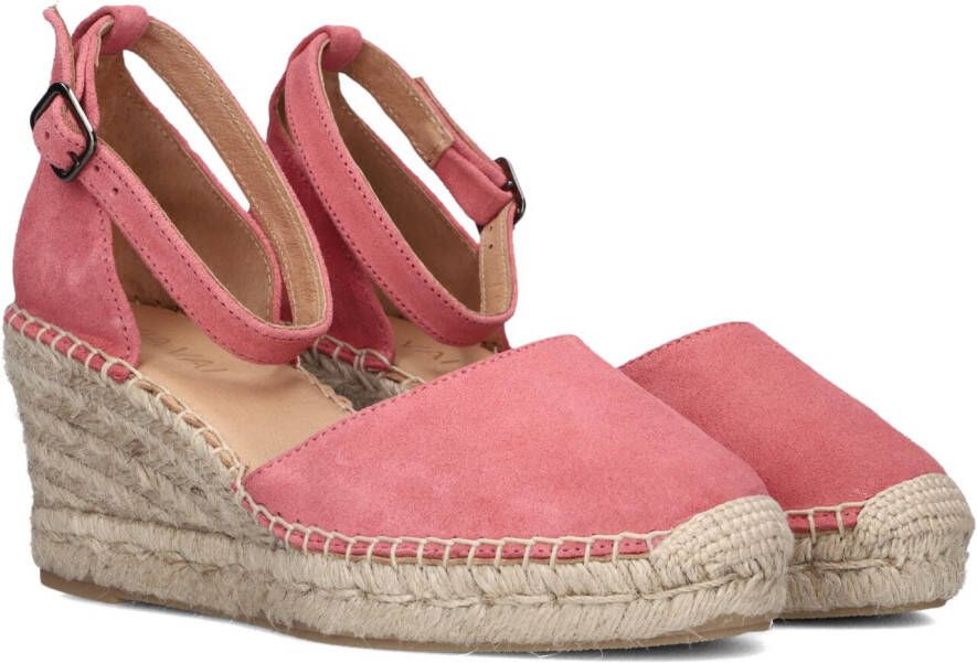 VIA VAI Espadrilles Dames Flora Braid Maat: 37 Materiaal: Leer Kleur: Roze
