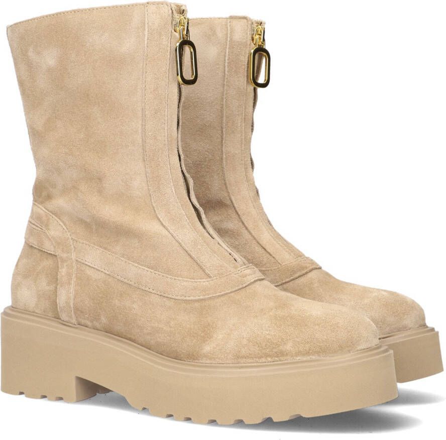 VIA VAI Taupe Enkelboots Bobbi Strip