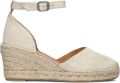 VIA VAI Espadrilles Dames Flora Braid Leer Beige - Beige