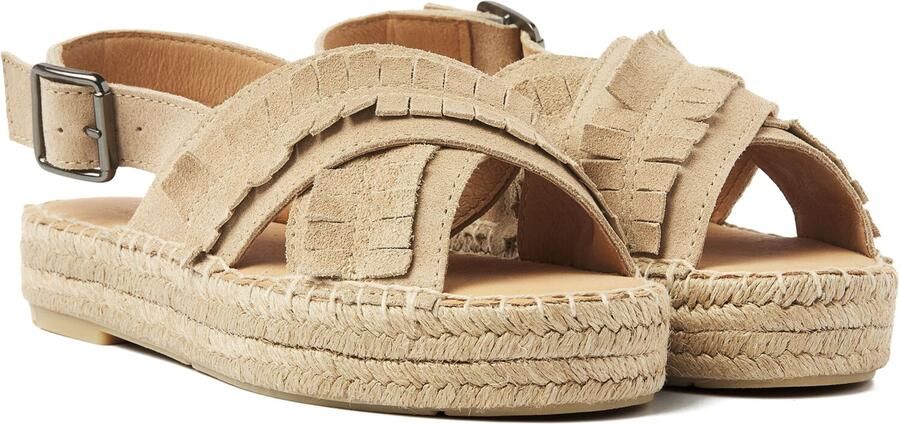 VIA VAI Sandalen met Hak Dames Mondi Noel Maat: 42 Materiaal: Suède Kleur: Beige