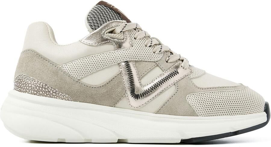 VIA VAI Lage Sneakers Dames Vic Kyro Maat: 38 Materiaal: Leer Kleur: Beige - Foto 4