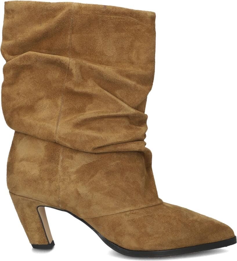 VIA VAI Enkellaarsjes Dames Elisa Palmer Maat: 36 Materiaal: Suède Kleur: Camel - Foto 3