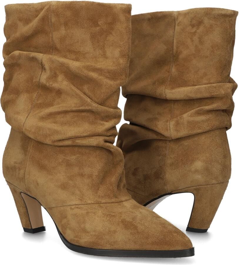 VIA VAI Enkellaarsjes Dames Elisa Palmer Maat: 36 Materiaal: Suède Kleur: Camel - Foto 4