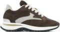 VIA VAI Lage Sneakers Dames Usher Riggs Suède Bruin - Donkerbruin