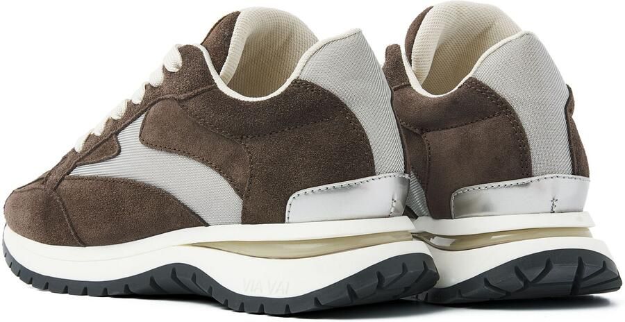 VIA VAI Lage Sneakers Dames Usher Riggs Suède Bruin - Foto 3