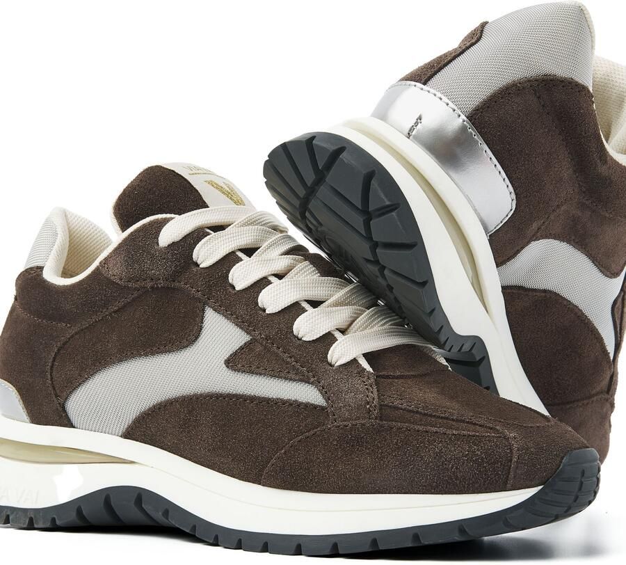 VIA VAI Lage Sneakers Dames Usher Riggs Suède Bruin - Foto 2