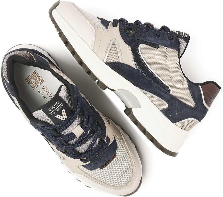 VIA VAI Lage Sneakers Dames Danae Vicky Maat: 37 Materiaal: Textiel Kleur: Grijs