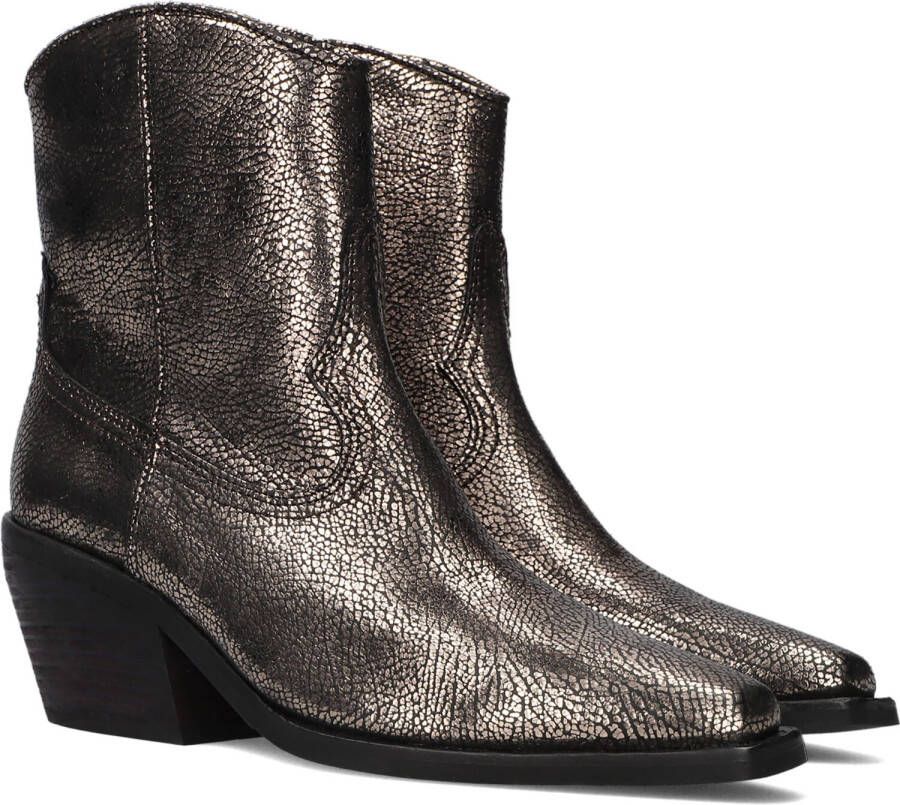 VIA VAI Enkellaarsjes Dames Eveline Clark Maat: 37 Materiaal: Leer Kleur: Zilver