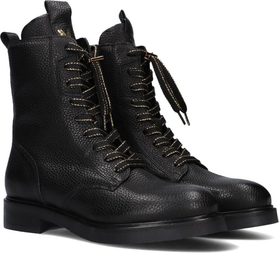 VIA VAI Veterboots Dames Juliette Abby Maat: 41 Materiaal: Leer Kleur: Zwart