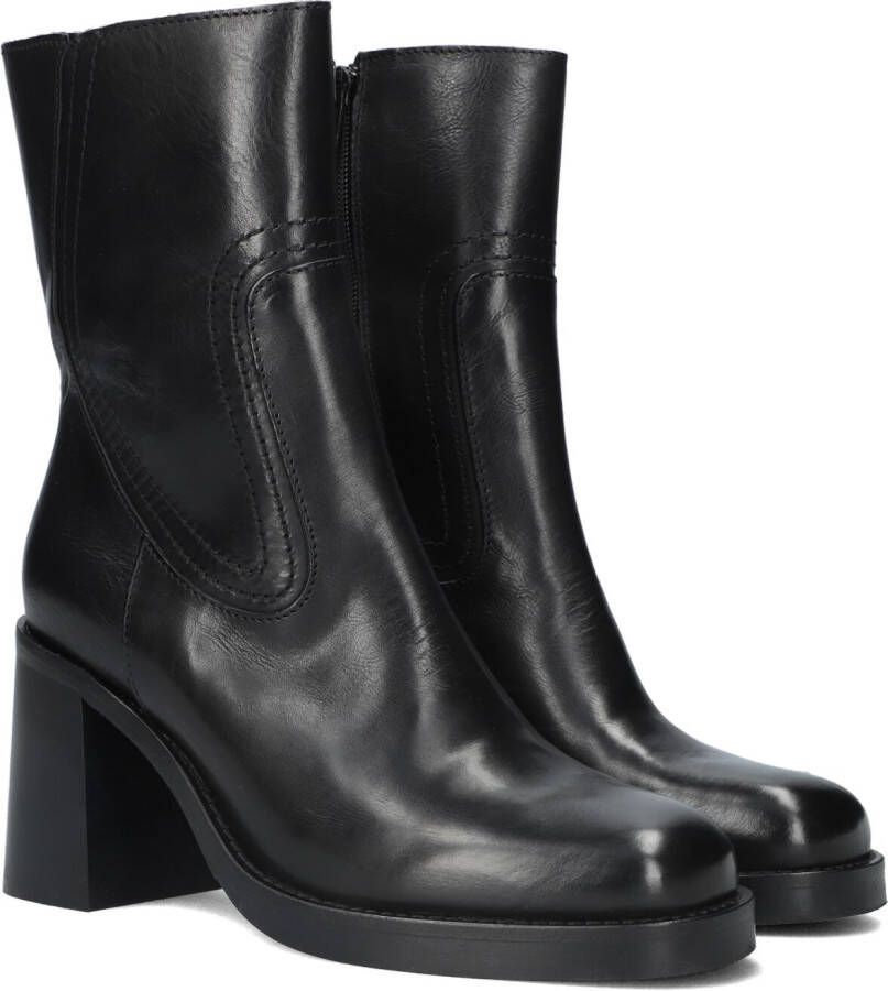 Via Vai Zwarte leren enkellaarsjes Avery Kate Black Dames