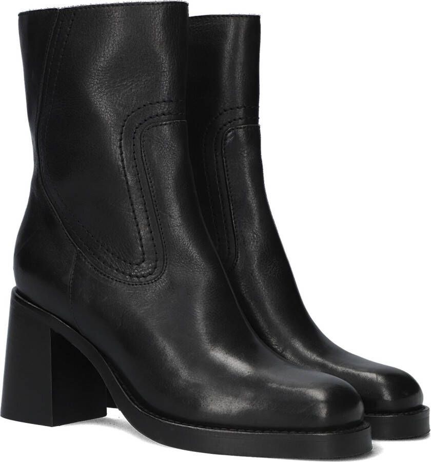 Via Vai Zwarte leren enkellaarsjes Avery Kate Black Dames