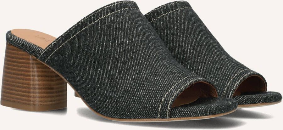 VIA VAI Muiltjes Dames Polly Robin Maat: 38 Materiaal: Textiel Kleur: Zwart
