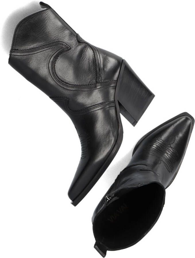 VIA VAI Cowboylaarzen Dames Gioia Fade Maat: 41 Materiaal: Leer Kleur: Zwart