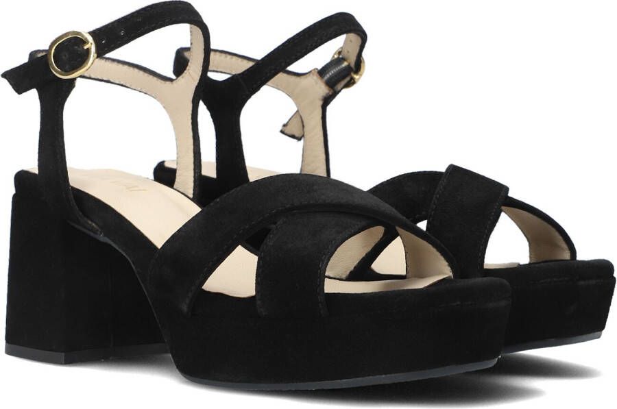 VIA VAI Zwarte Sandalen Cassia Six