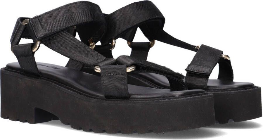 VIA VAI Zwarte Sandalen Teddy Bloom