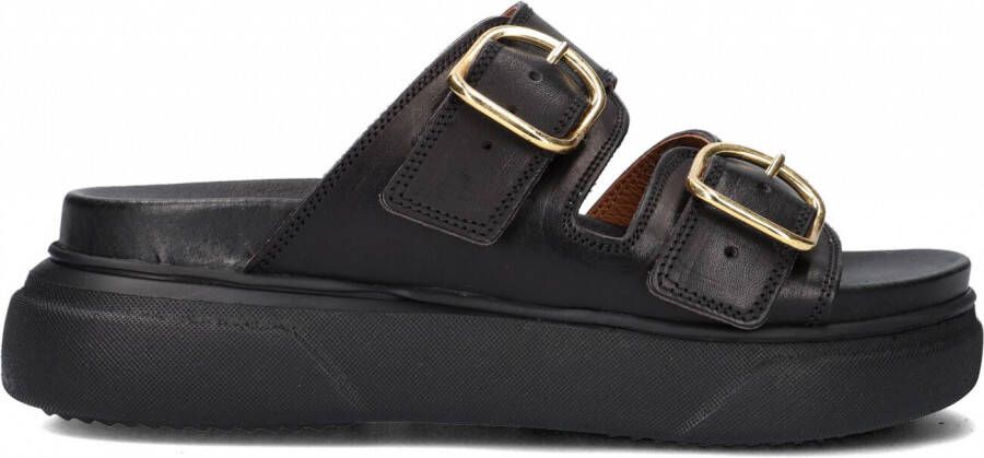 VIA VAI Zwarte Slippers Maddison Dee