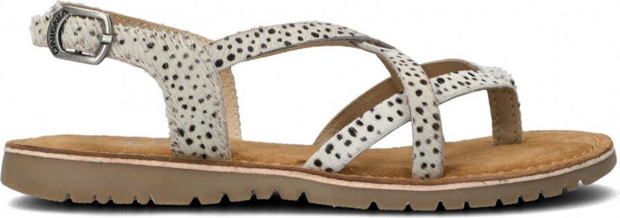 VINGINO Coco leren sandalen met dierenprint wit zwart Meisjes Leer Dierenprint 28