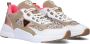 VINGINO Beau chunky leren sneakers met panterprint beige roze Meisjes Leer 34 - Thumbnail 1