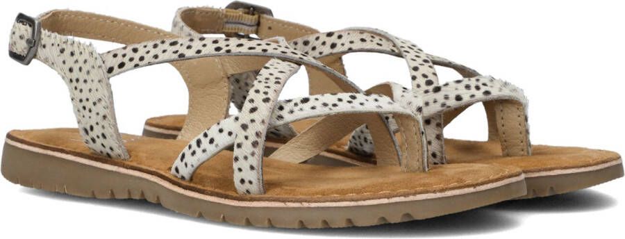 VINGINO Coco leren sandalen met dierenprint wit zwart Meisjes Leer Dierenprint 38