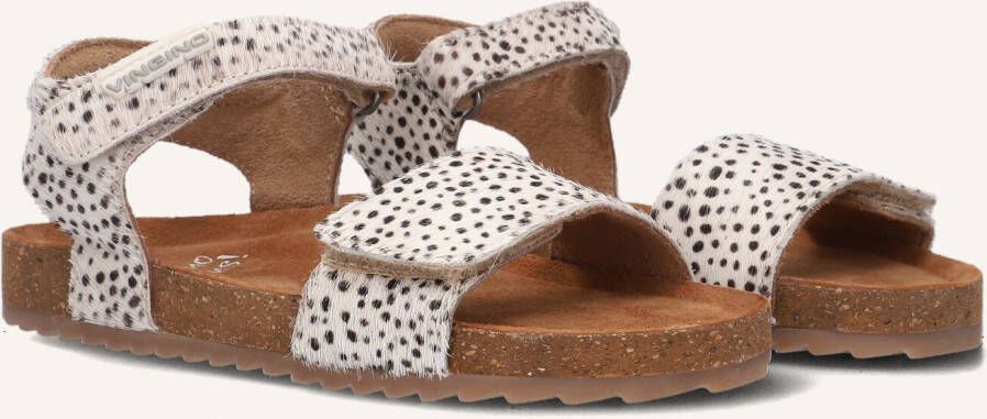 VINGINO Tavi leren sandalen met dierenprint wit zwart Leer Dierenprint 29