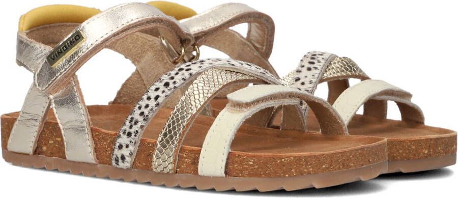 VINGINO Vienna leren sandalen goud metallic Leer Meerkleurig 26