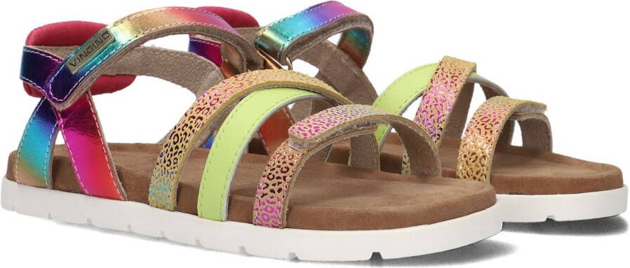 Vingino VIN825412-998 Meisjes Platte Sandalen Multicolor Leer Klittenband - Foto 1