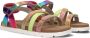 Vingino VIN825412-998 Meisjes Platte Sandalen Multicolor Leer Klittenband - Thumbnail 1