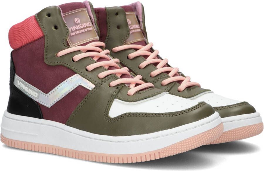 Vingino Senne Mid Hoge sneakers Leren Sneaker Kids Roze