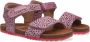 Vingino Tavi leren sandalen met dierenprint roze - Thumbnail 4