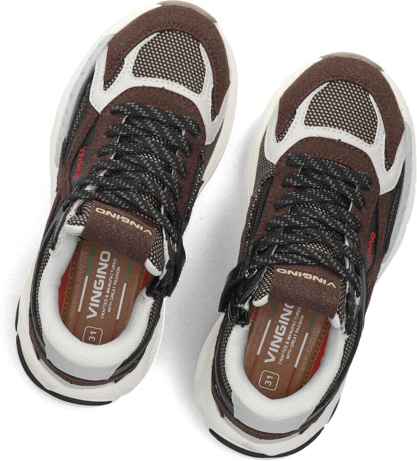 Vingino VIN825612-416 Jongens Lage Sneakers Bruin Leer Veters - Foto 2