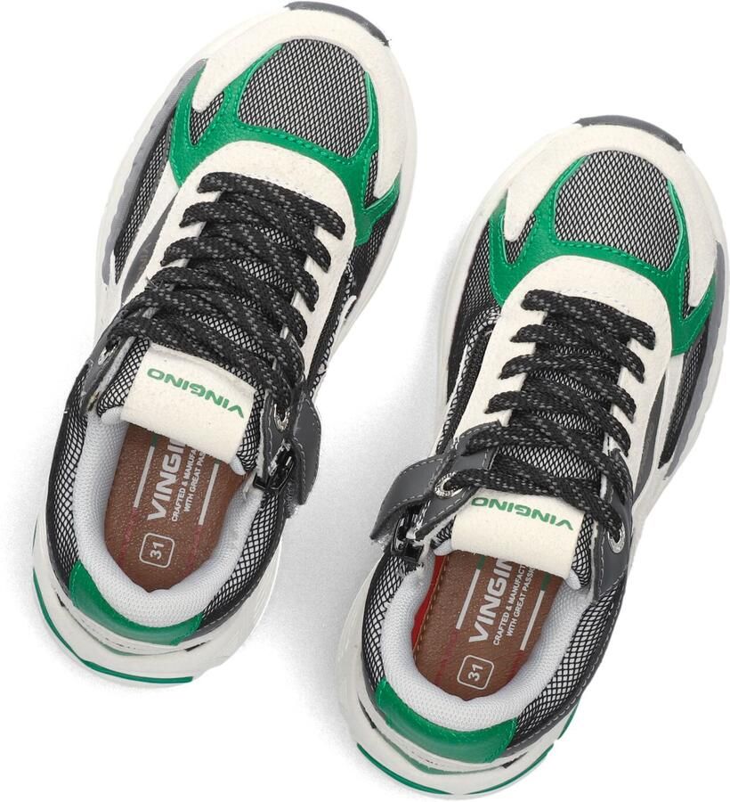Vingino VIN825612-403 Jongens Lage Sneakers Groen Leer Veters - Foto 2