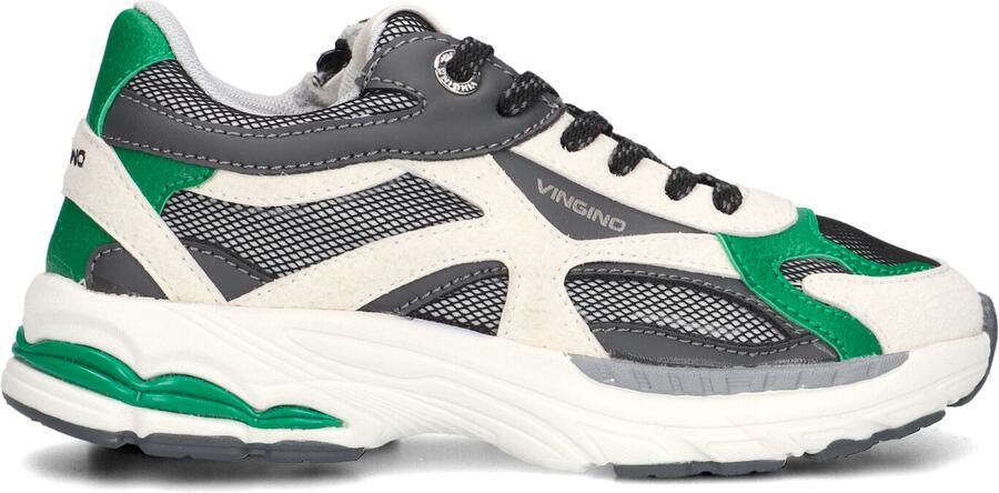 Vingino VIN825612-403 Jongens Lage Sneakers Groen Leer Veters - Foto 3