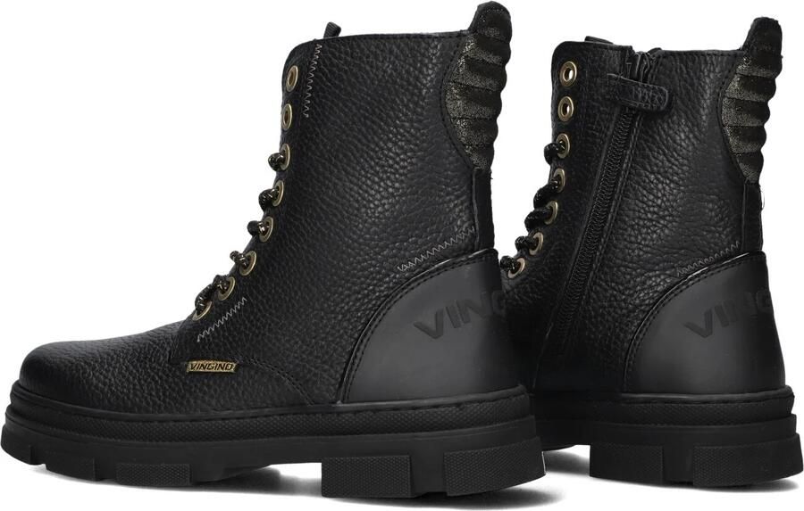 Vingino Jennifer Veterboots Laarzen Met Veters Meisjes Kids Zwart - Foto 3
