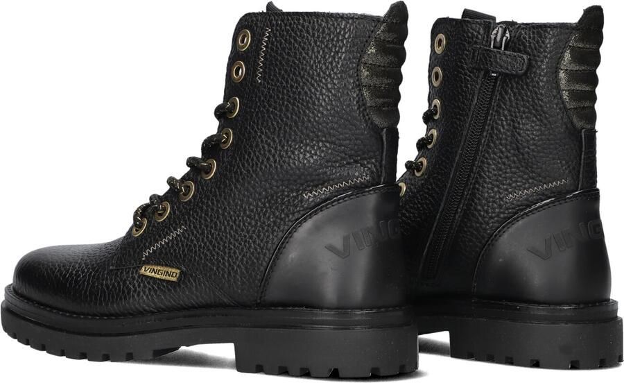 Vingino Shirley Veterboots zwart Leer