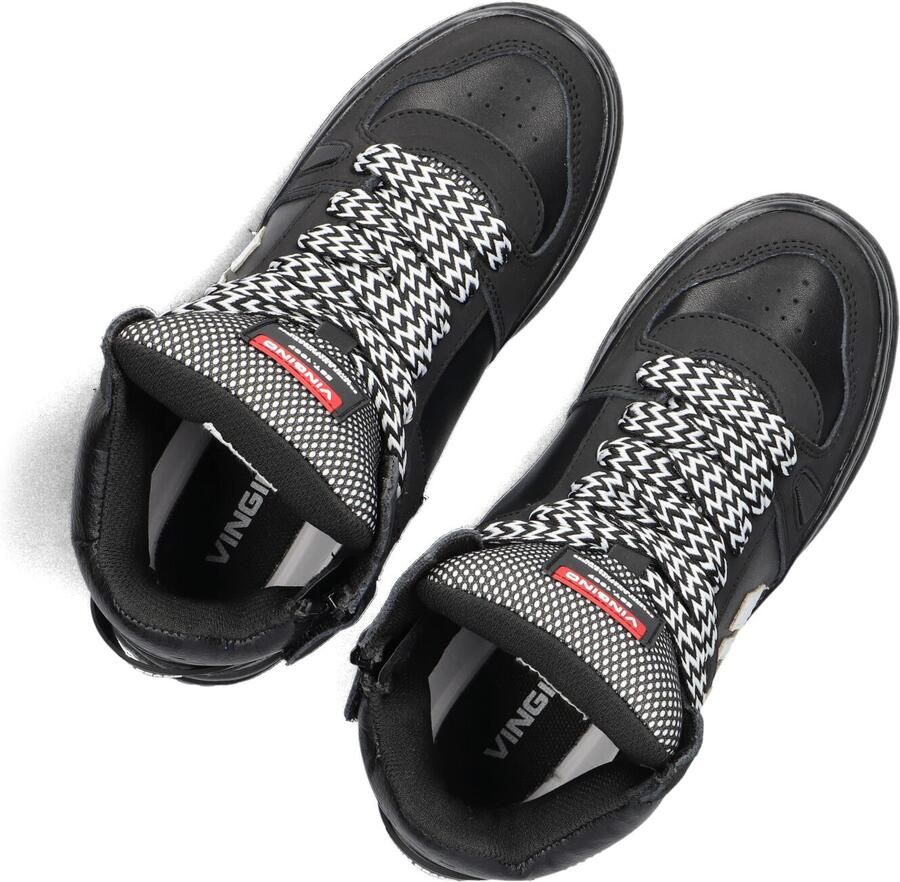 Vingino Kevin Hi Sneakers Jongens Leren Sneaker Zwart - Foto 3