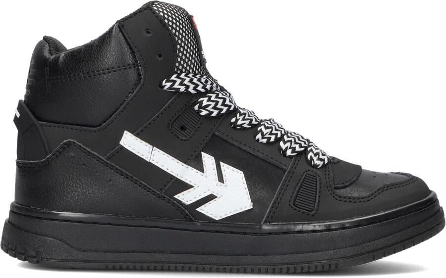 Vingino Kevin Hi Sneakers Jongens Leren Sneaker Zwart